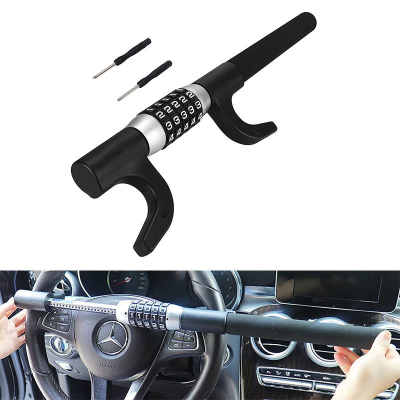 Universal Car Steering Wheel Lock - High-Quality Anti-Theft Device for Cars, Trucks Vans
